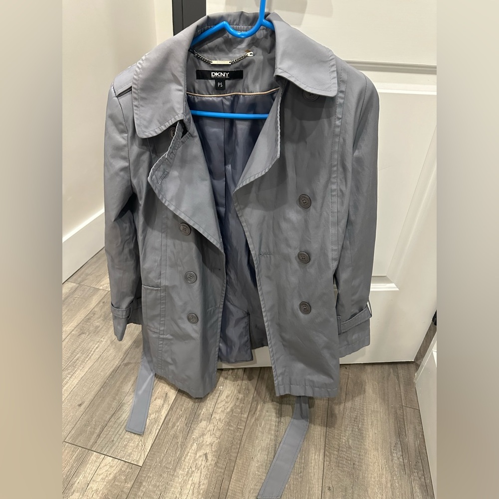 DKNY blue trench coat